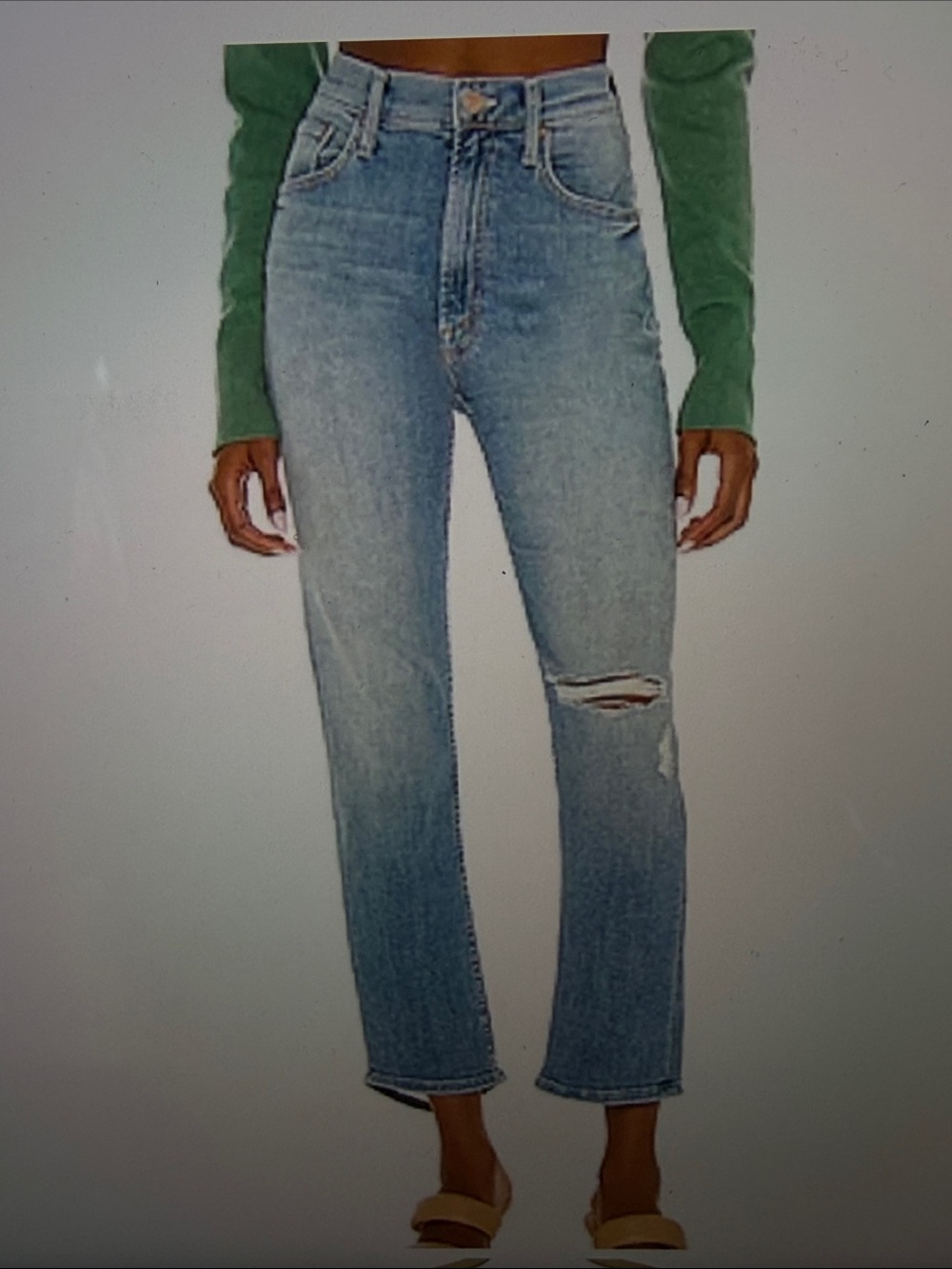MOTHER High Waisted Rider Ankle Jeans KISS And Make Up Again Sz28
